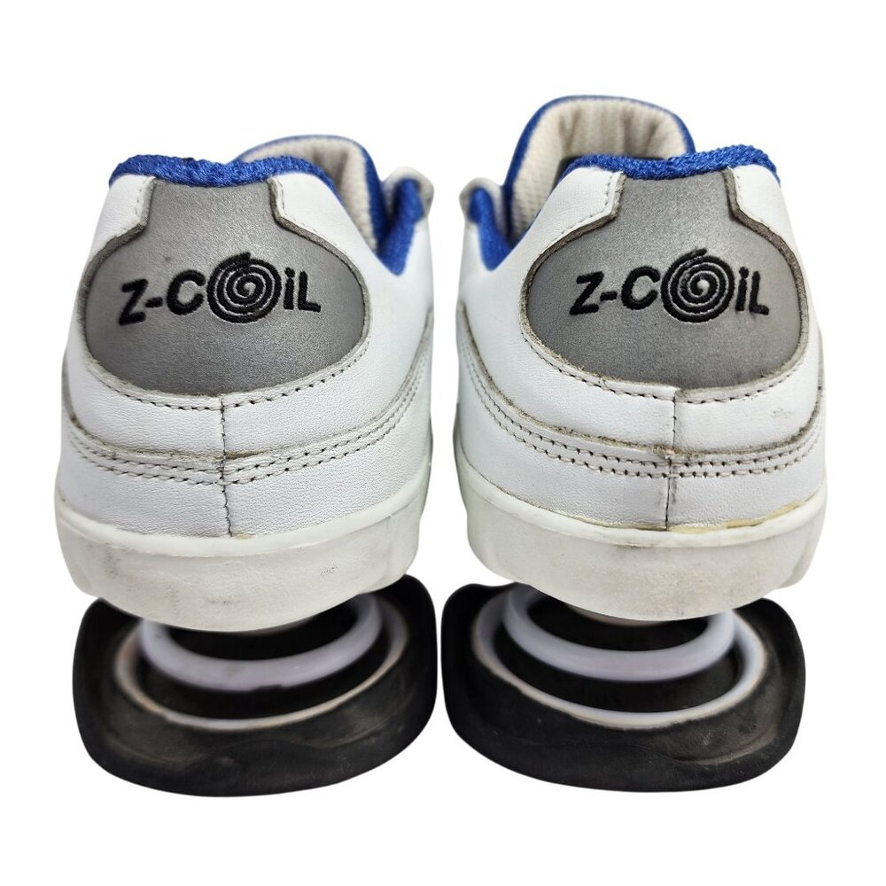 Z-Coil Womens White & Blue Spring Heel Sneakers Size W8